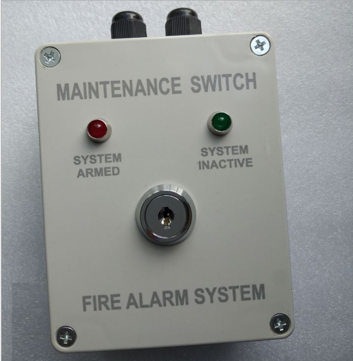 Fire security system maintence switch